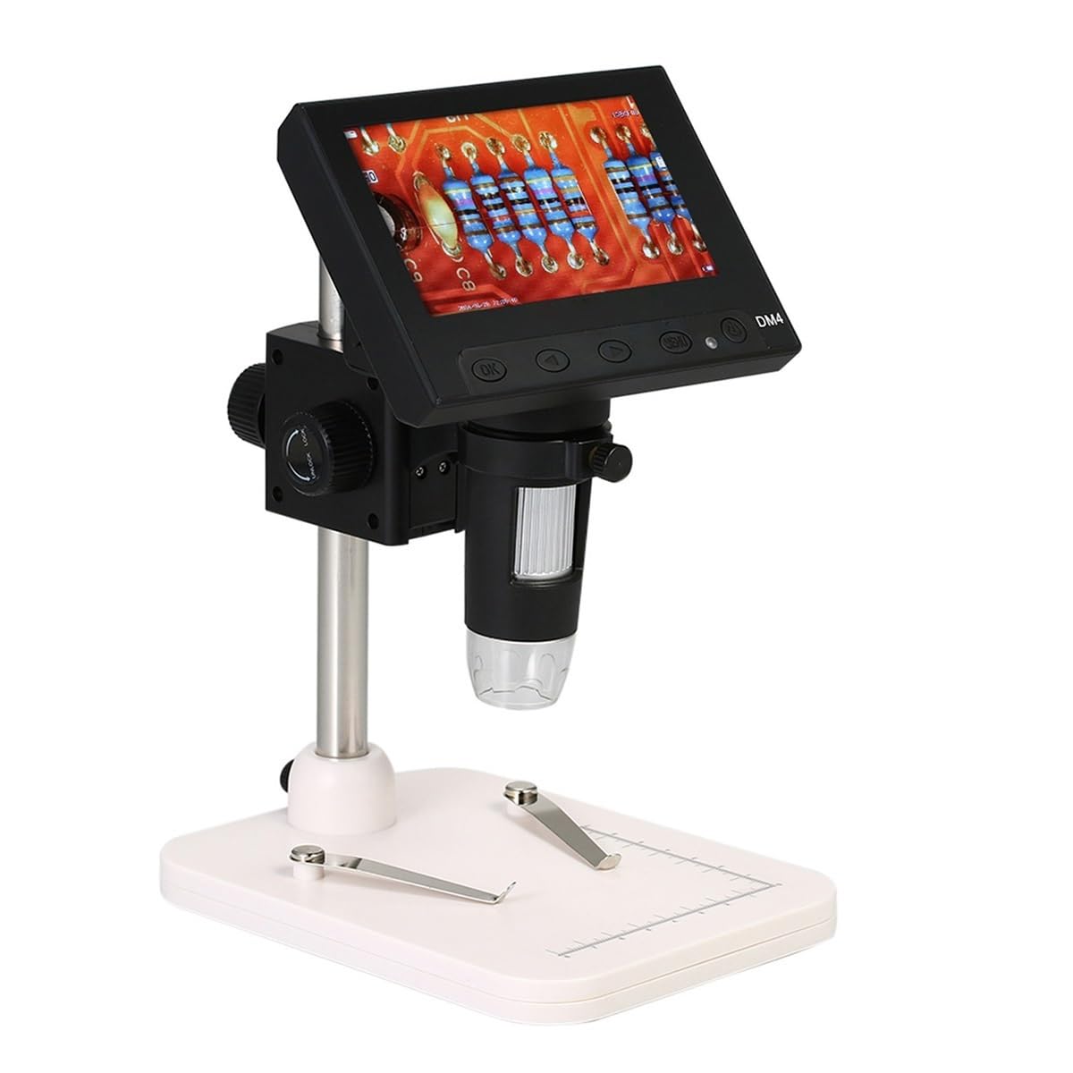 7-Inch HD Digital Microscope Camera with Dual LED Lights - 1000X Magnification, 4.3-Inch Screen - Durable Industrial Microscope Accessories for Electronics Repair, Jewelry Inspection & Science Education