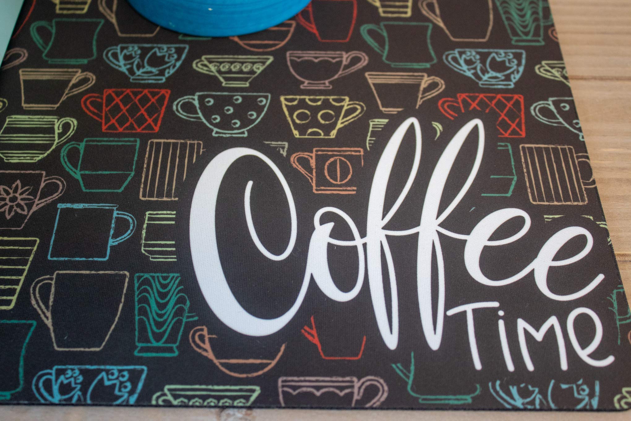 Premium Coffee Mat Placemat for Coffee Maker & Espresso Machine - 2 Sizes (12x18 & 15x20) - Washable, Non-Slip Spill Mat - USA Made - Perfect for Coffee Bars, Kitchen Countertops & Office Break Rooms