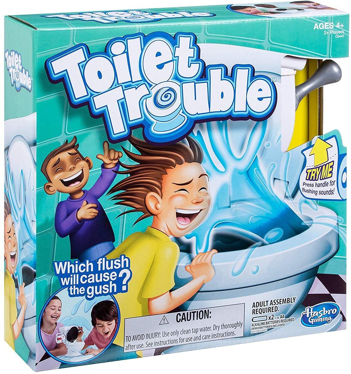 Hasbro Toilet Trouble Flushing Fun Family Board Game - Hilarious Bathroom-Themed Party Game for Kids & Adults - Perfect for Family Game Nights & Birthday Parties