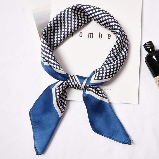 Elegant Floral Print Silk Scarf for Women - Lightweight Fashion Accessory for Office, Travel & Special Occasions