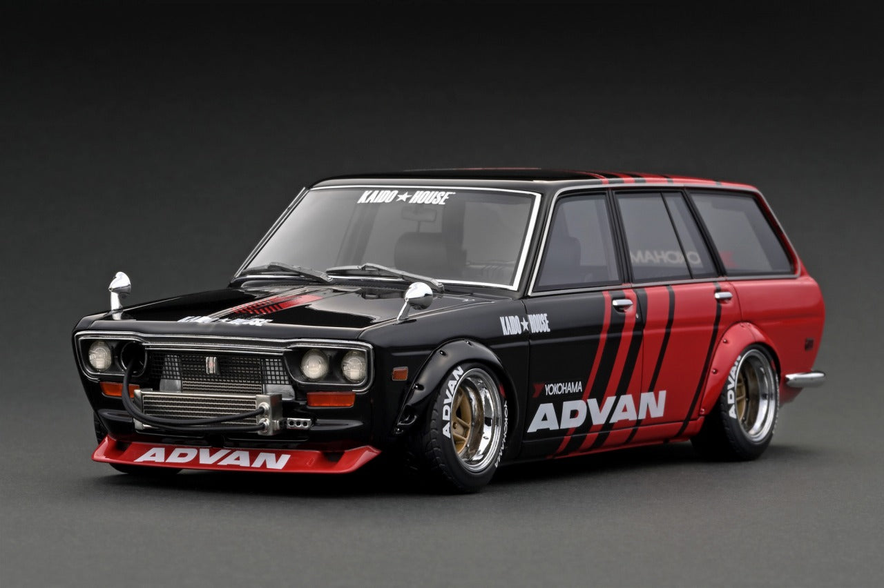 1:18 Scale Datsun Bluebird 510 Wagon Diecast Model Car - KAIDO HOUSE Red & Black Collectible for Car Enthusiasts | Perfect for Display, Gifts, and Racing Collections