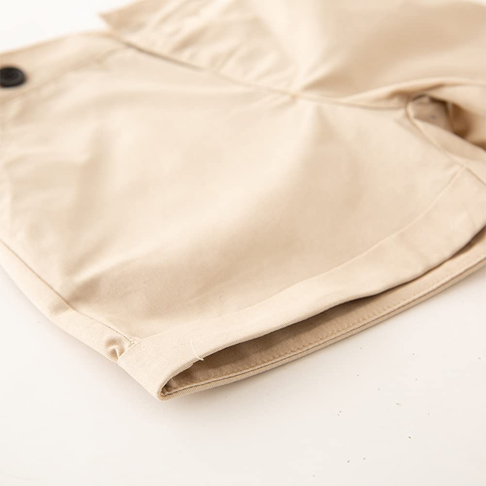stylesilove Toddler Boys Cotton Chino Shorts with Adjustable Suspenders - Classic Casual & Formal Wear for Weddings, Parties & Special Occasions - Comfortable Playtime Outfits for 2-5 Year Olds