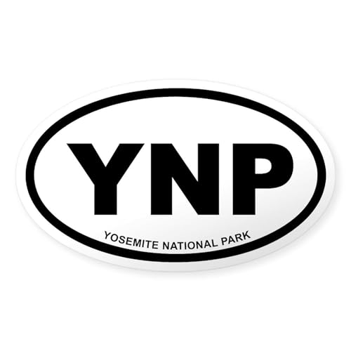 Clear - Yosemite National Park Euro Oval Sticker
