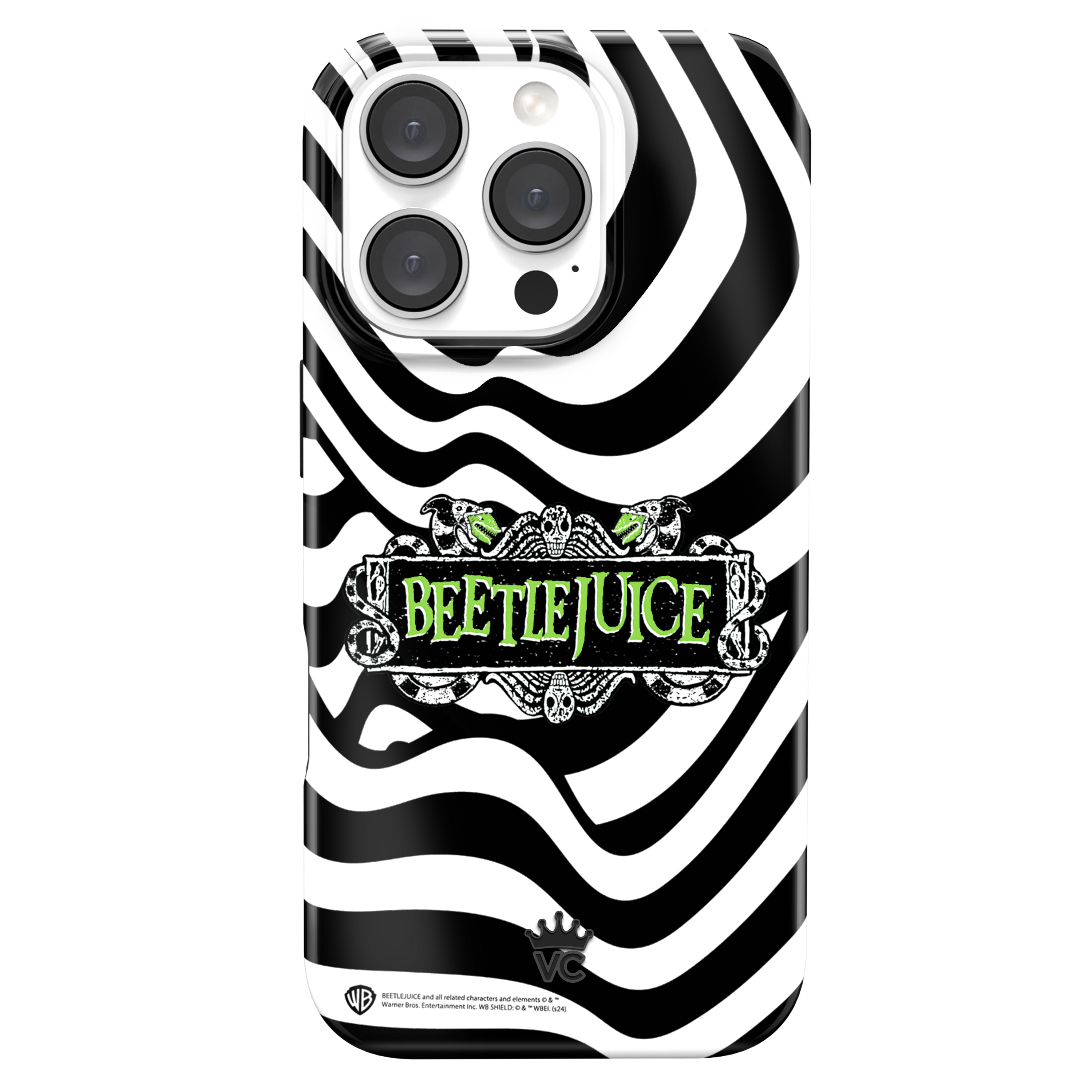 Beetlejuice It's Showtime iPhone Case - Trendy Movie Inspired Phone Cover for iPhone 11/12/13/14/15 Pro Max - Perfect for Halloween, Cosplay & Movie Fans