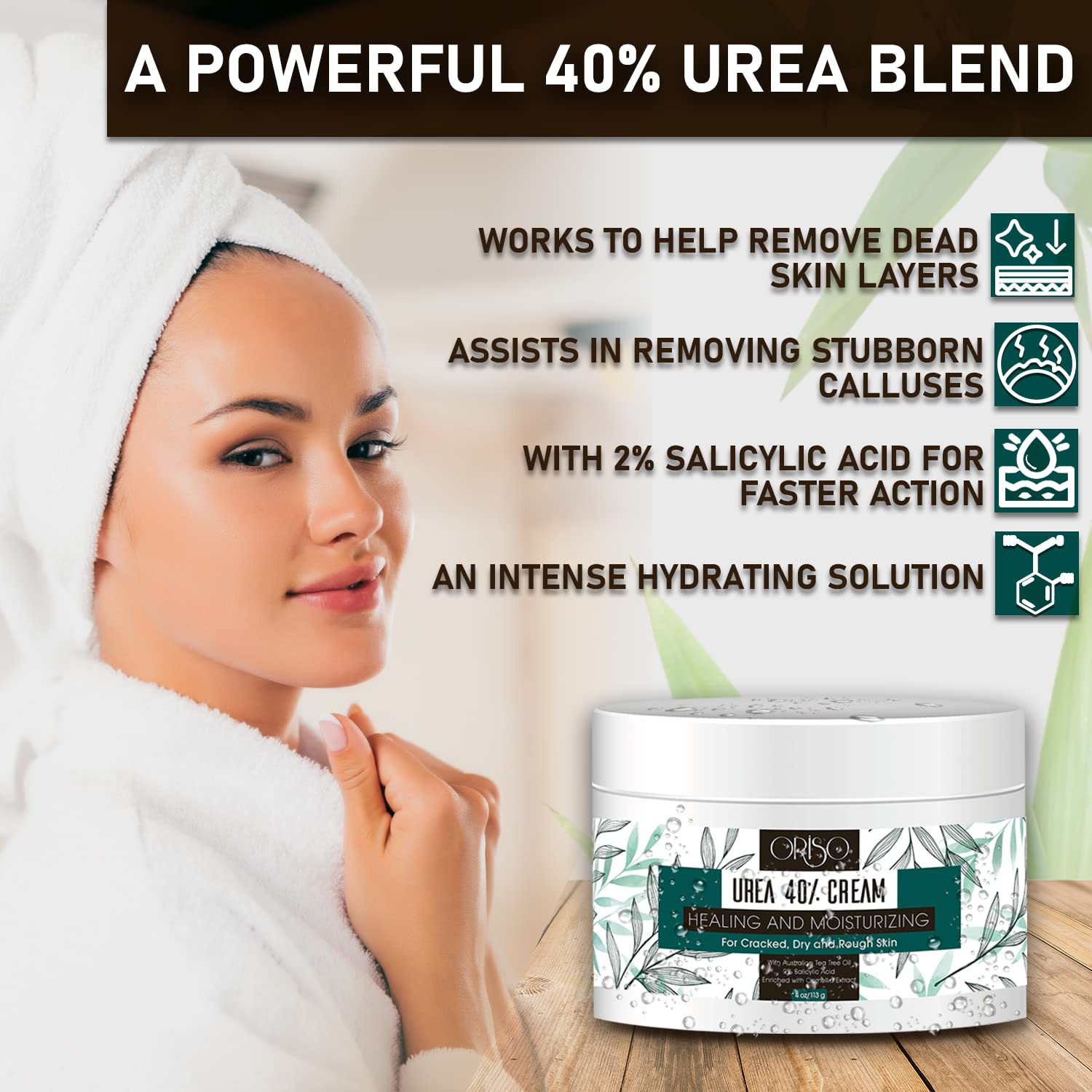 Tea Tree Oil Body Wash with Mint & 40% Urea Cream - Hydrating Antifungal Wash for Athlete's Foot, Dry & Irritated Skin - Controls Foot Odor - Perfect for Post-Workout, Gym & Daily Shower Use