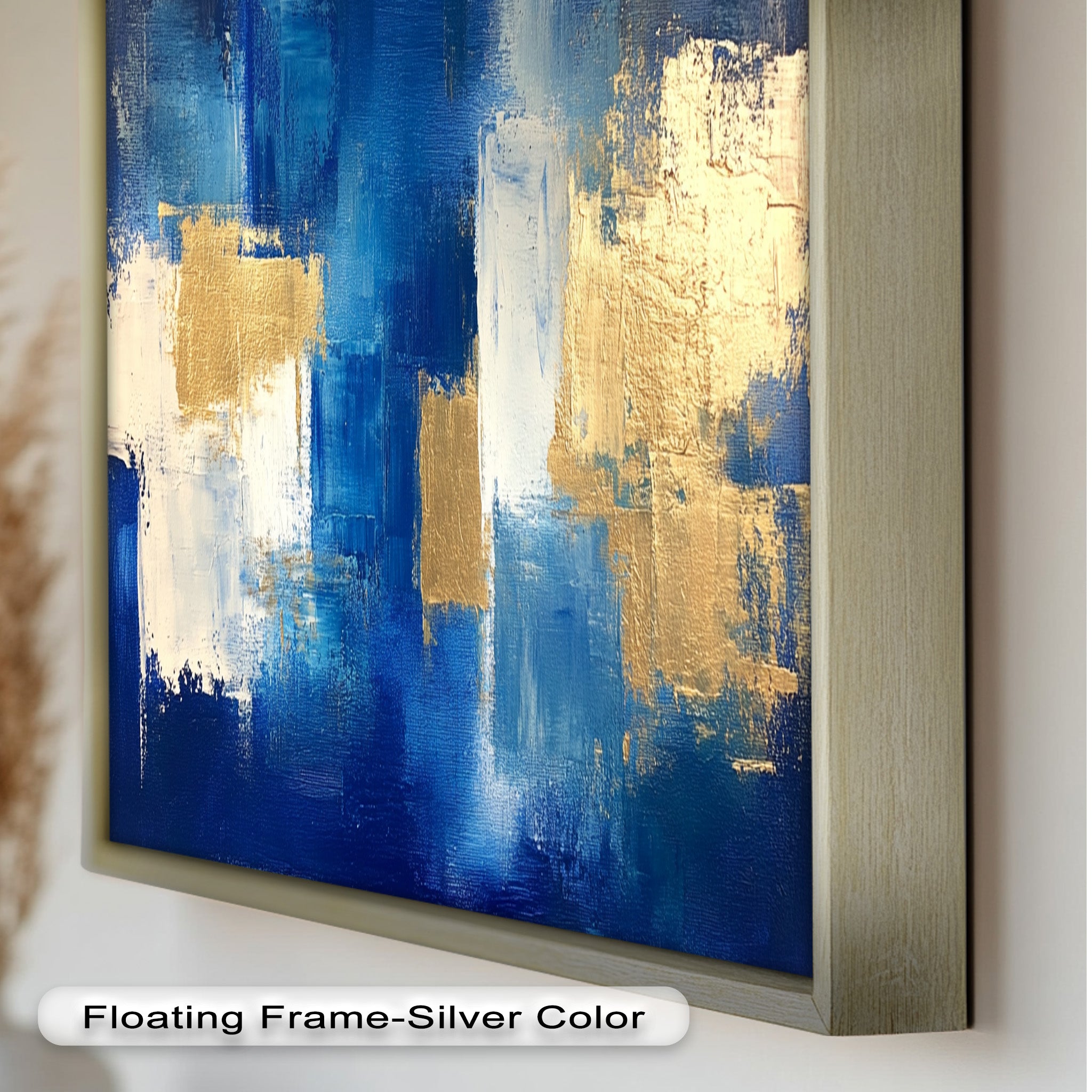 Blue Harmony Abstract Oil Painting - Modern Wall Art for Living Room, Bedroom & Office Decor | Handmade Canvas Artwork
