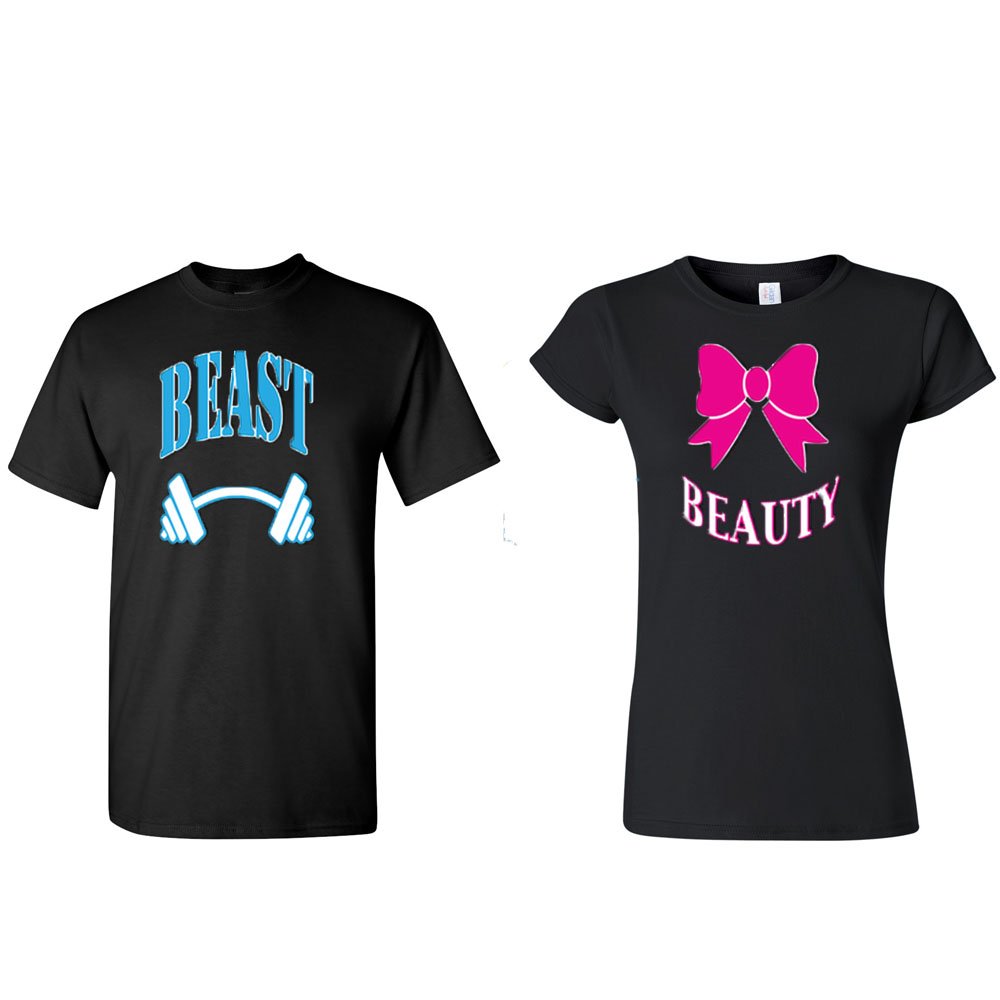 Funny Couple T-Shirts - Beast and Beauty Matching Outfits for Couples | Perfect for Date Nights, Anniversaries & Gifts