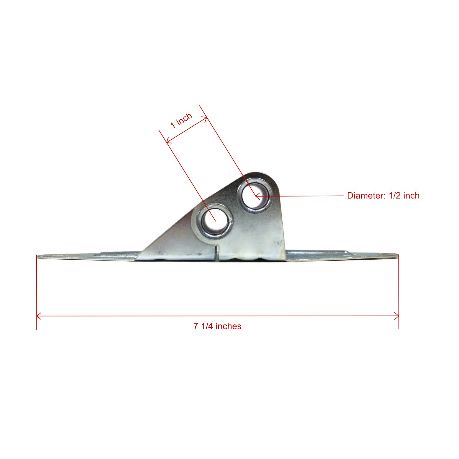 6-Pack 14 Gauge Garage Door #3 Hinges with Predrilled Holes - Heavy Duty Steel Hinges for Garage Doors, Sheds & Barns - Easy Installation for DIY Home Improvement Projects