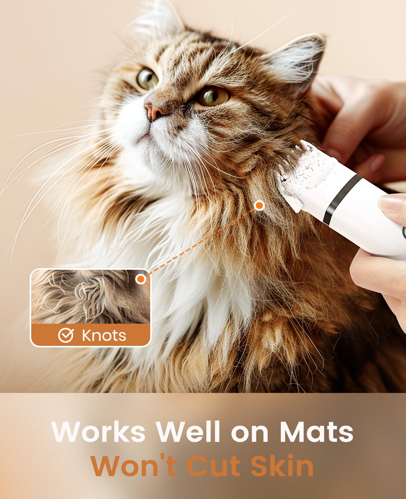 Oneisall Cordless Cat Shaver - Rechargeable 2-Speed Pet Grooming Kit with Quiet Operation | 3-in-1 Electric Clippers for Cats, Dogs & Small Animals | Perfect for Home Use & Travel Grooming Needs