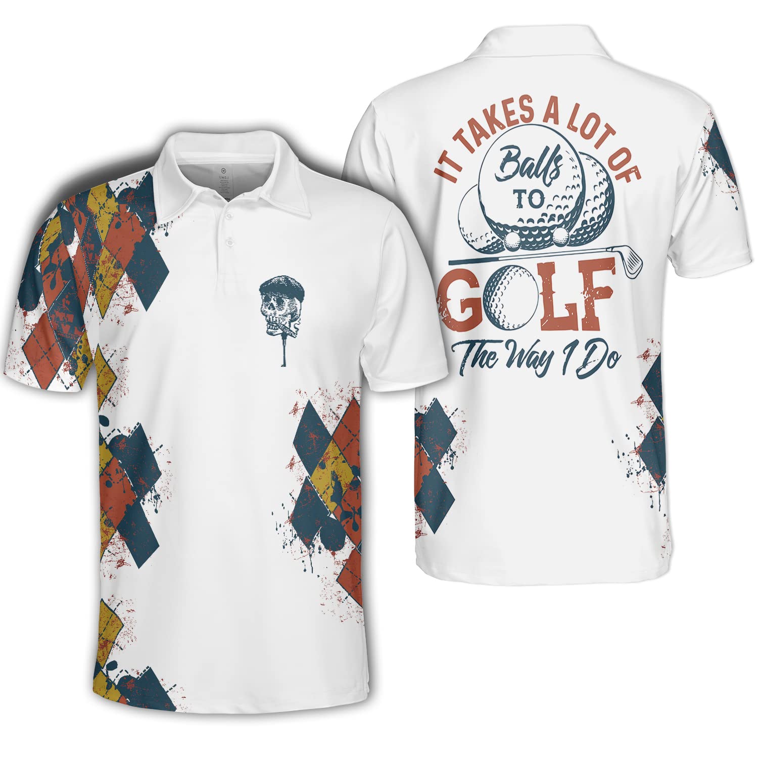 **Pologap Men's Funny Golf Shirt - Swing Swear Drink Repeat Graphic Tee - Comfortable & Breathable for Golfing, Casual Wear & Gifts**