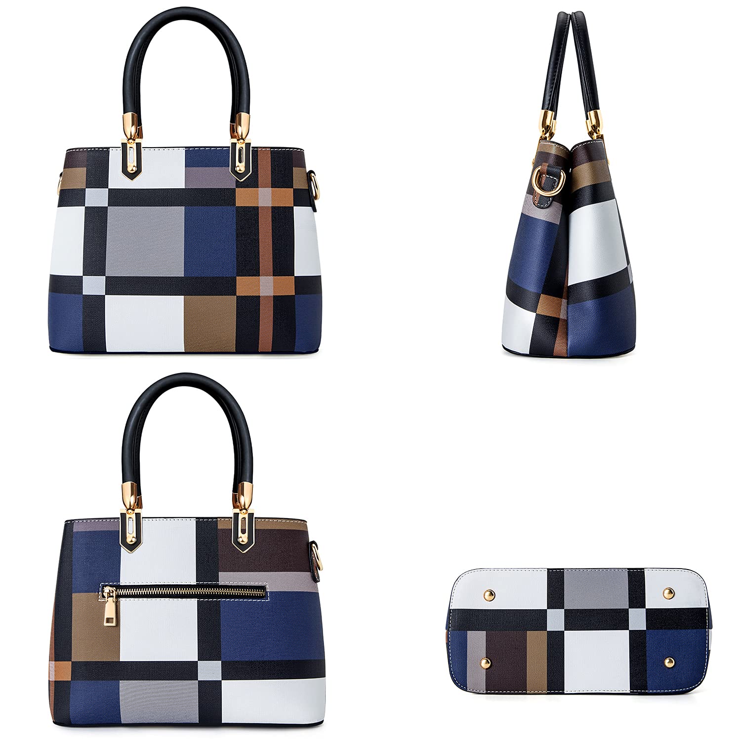 Stylish Women's Tote Shoulder Bag - Fashionable Satchel Purse with Top Handle in Trendy Color Combinations | Perfect for Work, Travel & Everyday Use