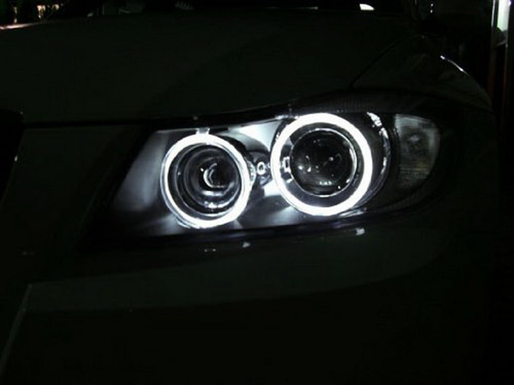 12W CREE LED Angel Eyes Halo Ring Marker Bulbs for 2006-2008 BMW E90 E91 3 Series - Bright White DRL Daytime Running Lights & Parking Lights Upgrade (Pair) - Perfect for Night Driving and Car Customization