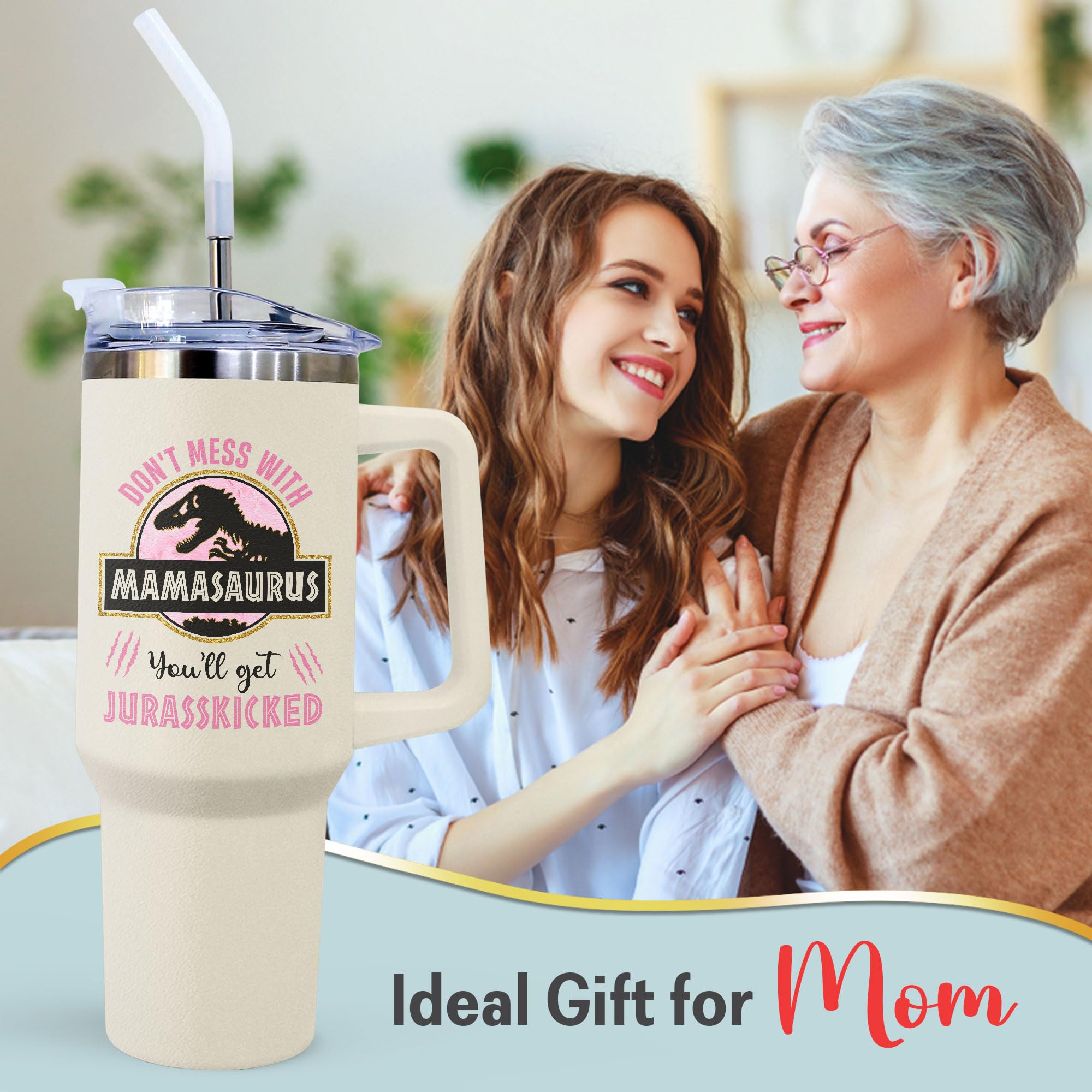 Best Birthday & Christmas Gifts for Mom - 40oz Insulated Tumbler for Women - Thoughtful Present from Daughter or Son - Perfect for Coffee, Tea & Everyday Use
