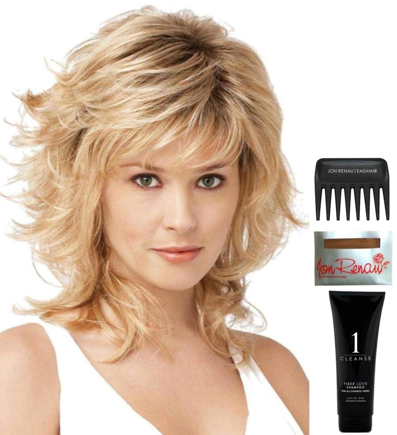 Raquel Welch Tress Wig Bundle - 5 Piece Set with Christy's Wigs Q&A Booklet, Wig Shampoo, Cap & Wide Tooth Comb (Color: R10) | Perfect for Cosplay, Costume Parties & Everyday Hair Styling