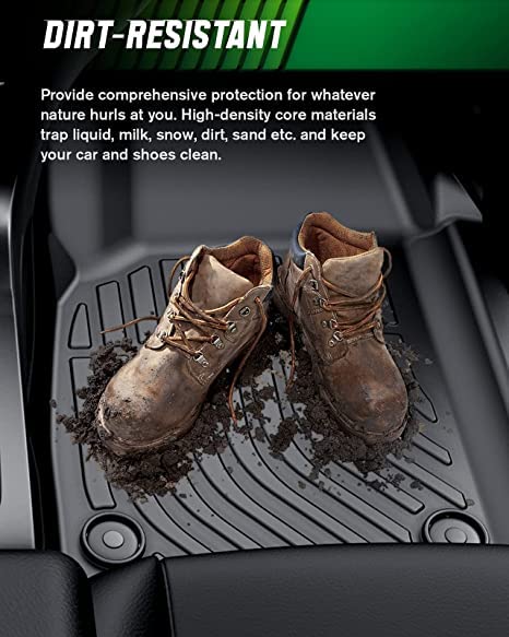 VIWIK All-Weather TPE Rubber Floor Mats for Toyota Tacoma 2005-2011 - Non-Slip Odorless Front & Rear Car Mats - Perfect for Off-Roading, Daily Commute, and All-Season Protection
