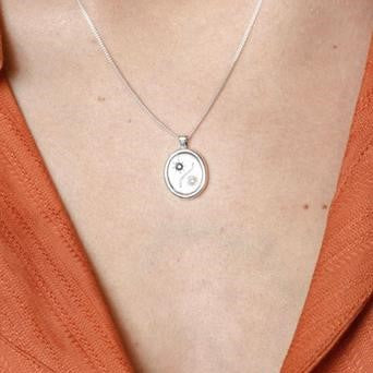 Yin Yang Necklace for Women - Sterling Silver Pendant with Adjustable Chain - Perfect for Yoga, Meditation & Spiritual Gifts
