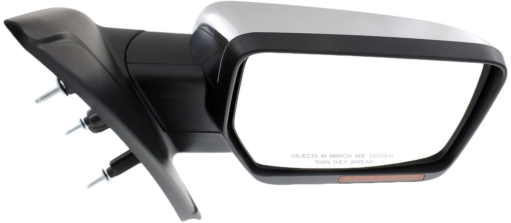 Heated Power Side Mirror for Ford F-150 2011-2014 - Passenger Side Manual Fold with Turn Signal & Memory Function - Chrome Finish - Perfect for Winter Driving & Enhanced Safety