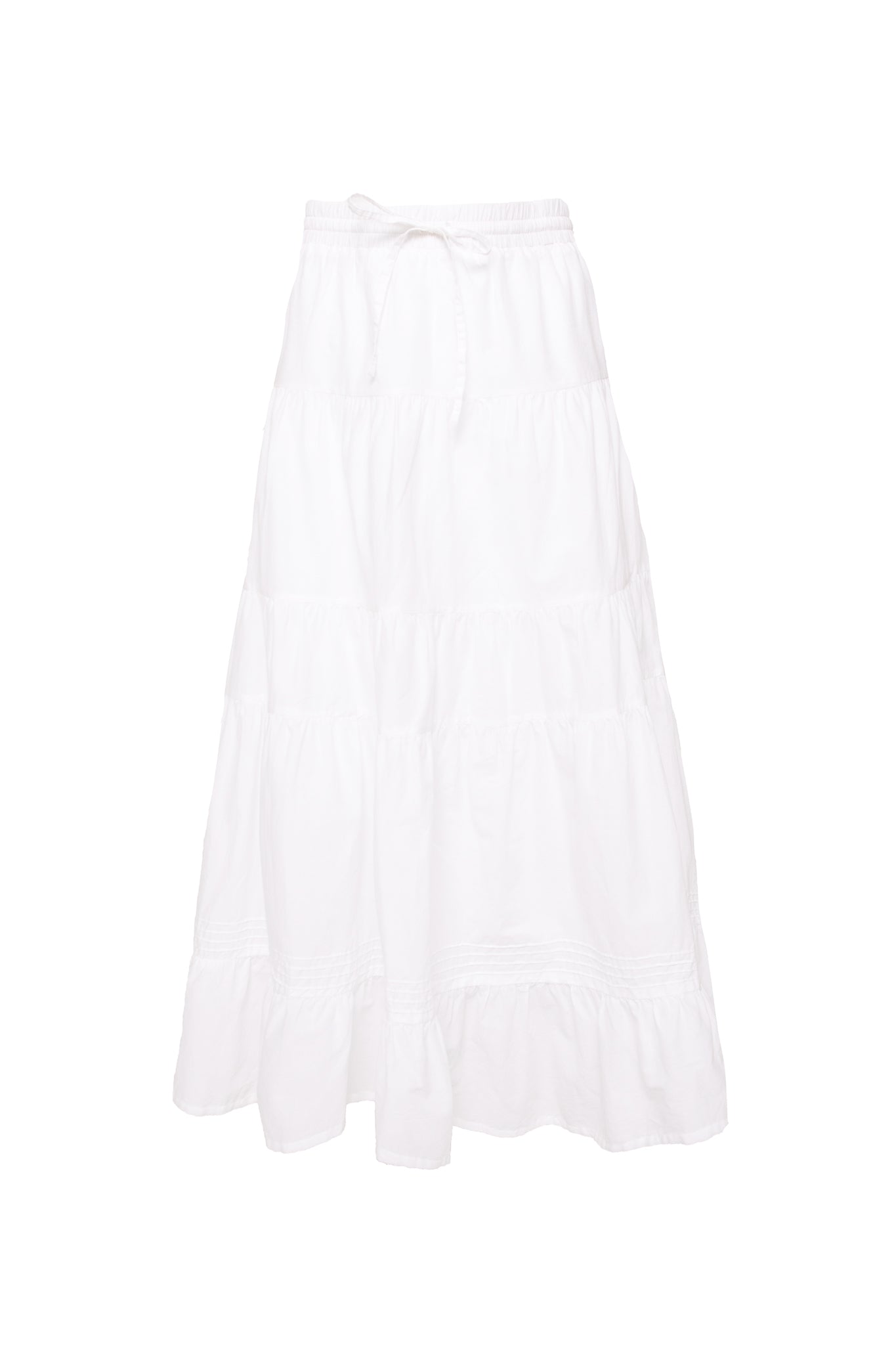 Elegant White Sansa Skirt for Women | Flowy Midi Skirt with Side Slit | Perfect for Summer, Beach, and Casual Outings