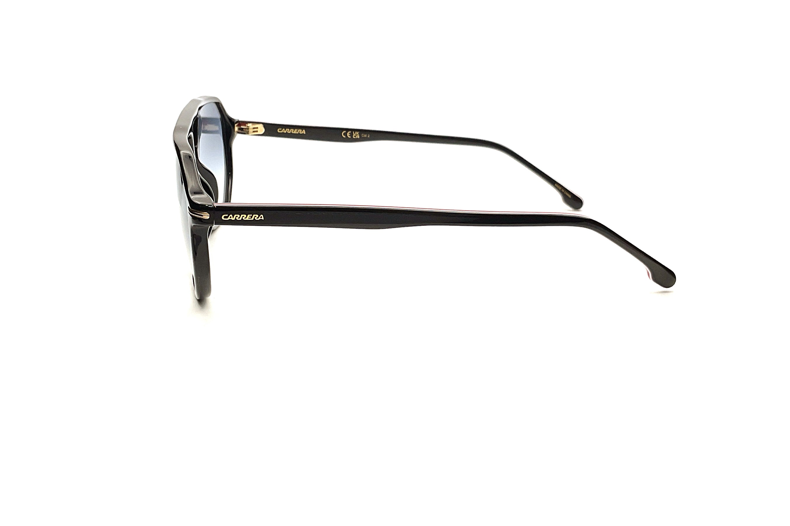 Carrera 341/S Sunglasses - Black & Gold Aviator Style for Men & Women - Perfect for Driving, Outdoor Sports & Fashion Accessories