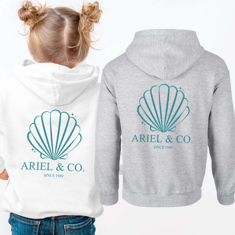 Ariel & Co 1989 Vintage Back Logo Hoodie - Soft Cotton Pullover for Men & Women - Perfect for Casual Wear, Street Style & Retro Fashion