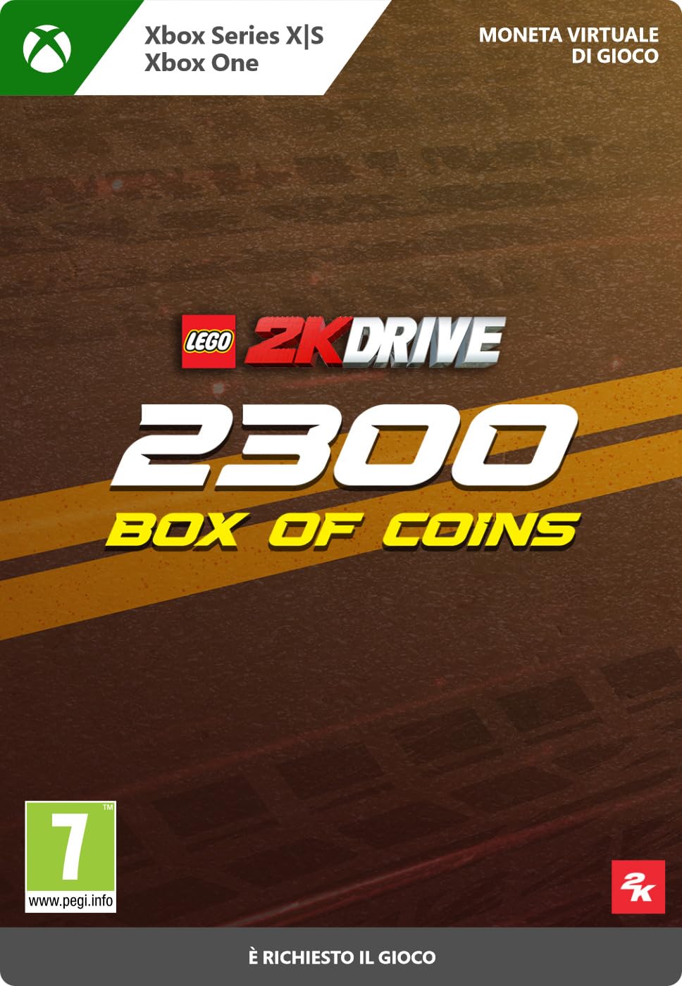 LEGO 2K Drive: Digital Download Code for Xbox One & Series X|S - In-Game Currency Box of Coins | Perfect for Racing Game Lovers & LEGO Fans