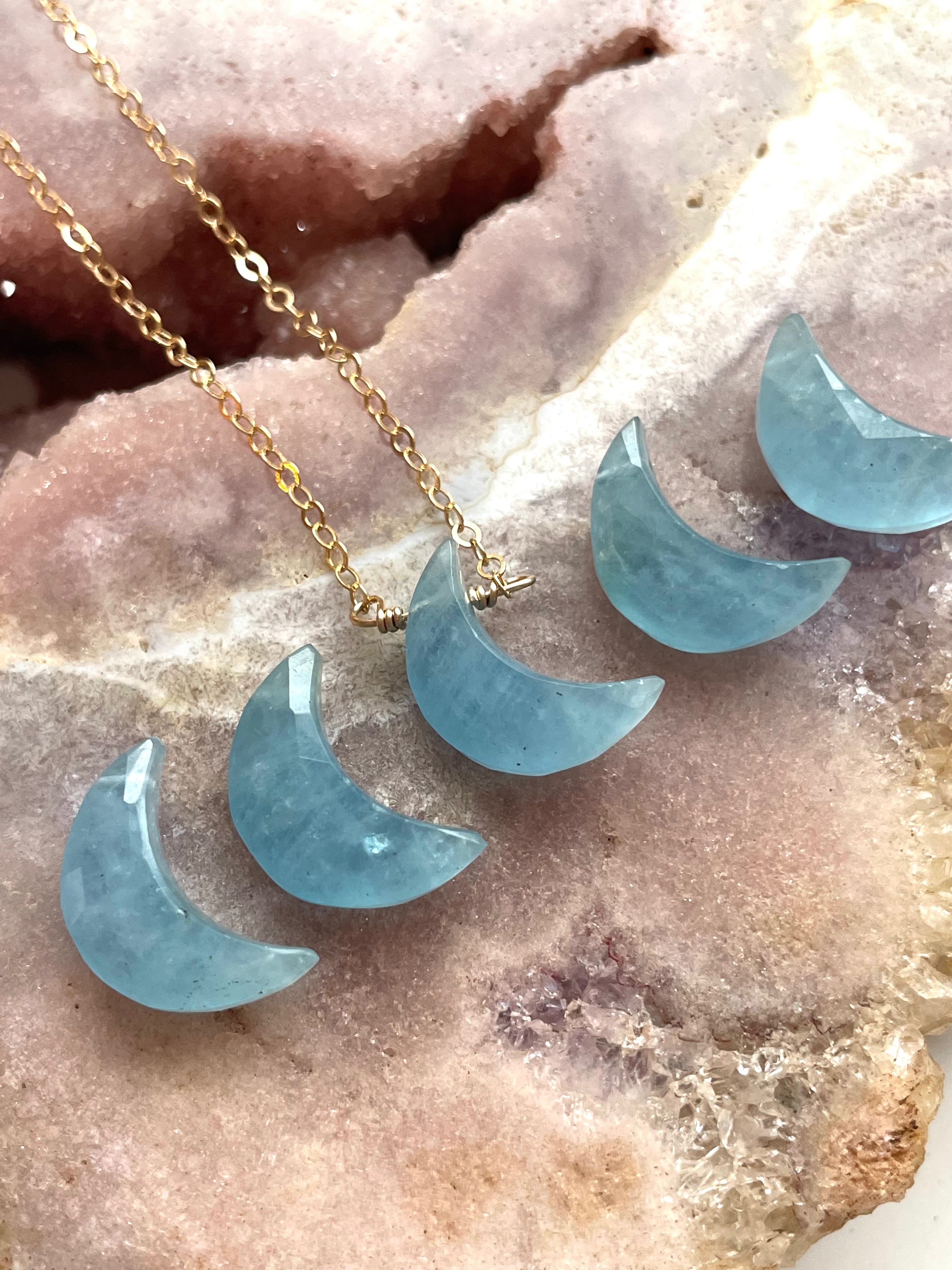 Handmade Aquamarine Pendant Necklace - Sterling Silver or Gold Fill Options - Perfect for Birthdays, Anniversaries & Special Occasions