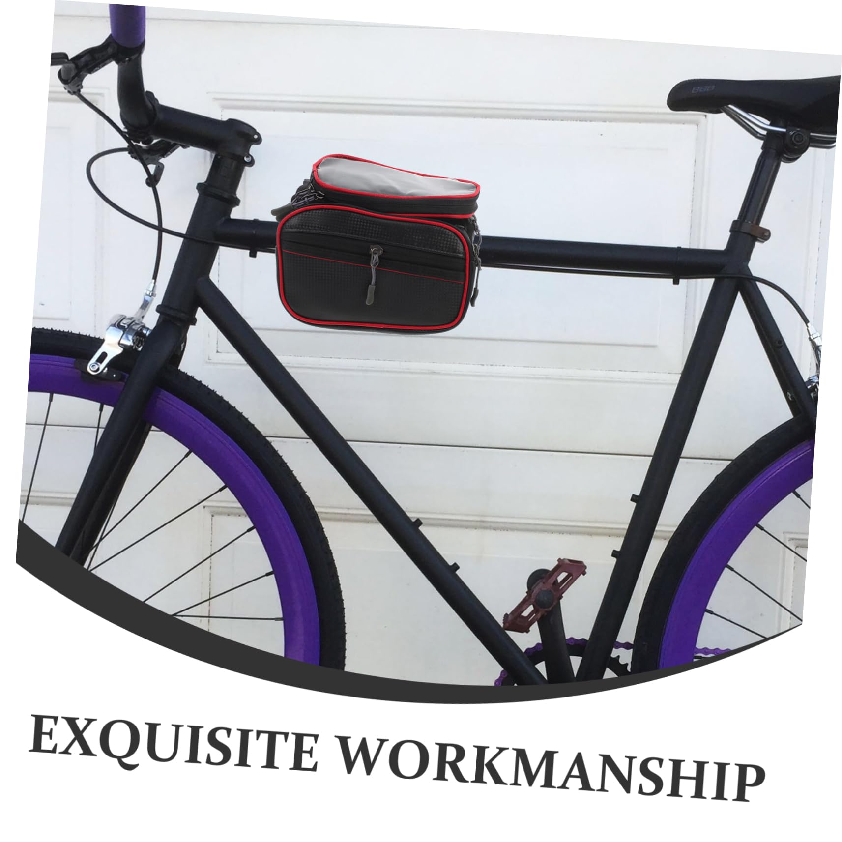 LIOOBO Bike Handlebar Bag - Waterproof Cycling Storage Organizer with Phone Mount for Bicycles | Perfect for Commuting, Mountain Biking & Outdoor Adventures
