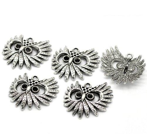 Sparkling Owl Charm Pendant Necklace & Bracelet Set - Silver Tone Jewelry for Women, Perfect for Parties, Date Nights & Gifts