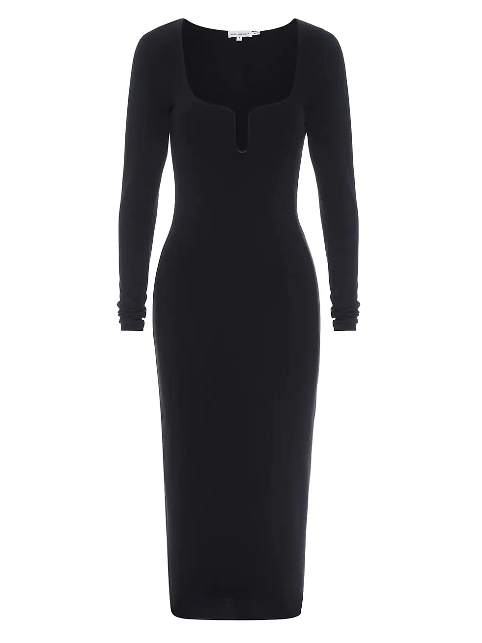 Good American U Ring Midi Dress - Women's Flattering Bodycon Dress for Night Out, Party & Date Night | Stretchy Fabric & Figure-Hugging Fit