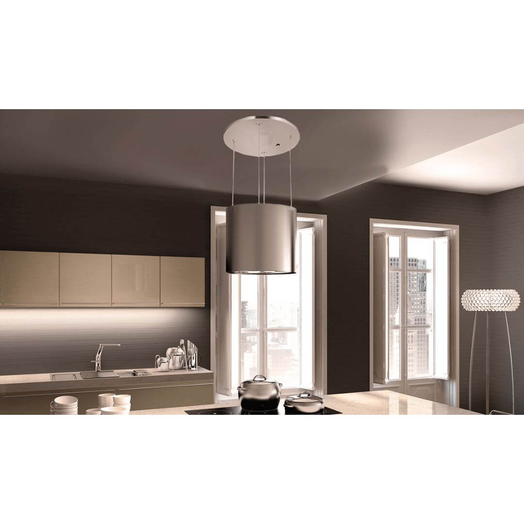 Stainless Steel Faber Zoom 16 Inch Island Mount Range Hood - Powerful Kitchen Ventilation for Cooking, Grilling & Baking