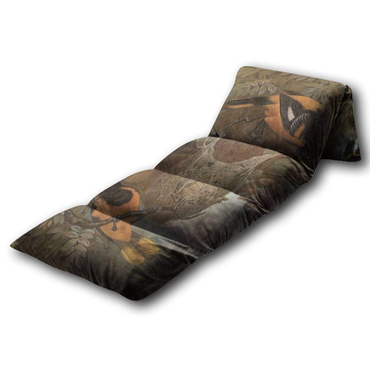 Vintage Baltimore Oriole Icterus galbula 1882 Lithograph Kids Floor Pillow - Large King Size Soft Play Mat for Reading, Gaming & Slumber Parties - Perfect for Bedrooms, Playrooms & Sleepovers