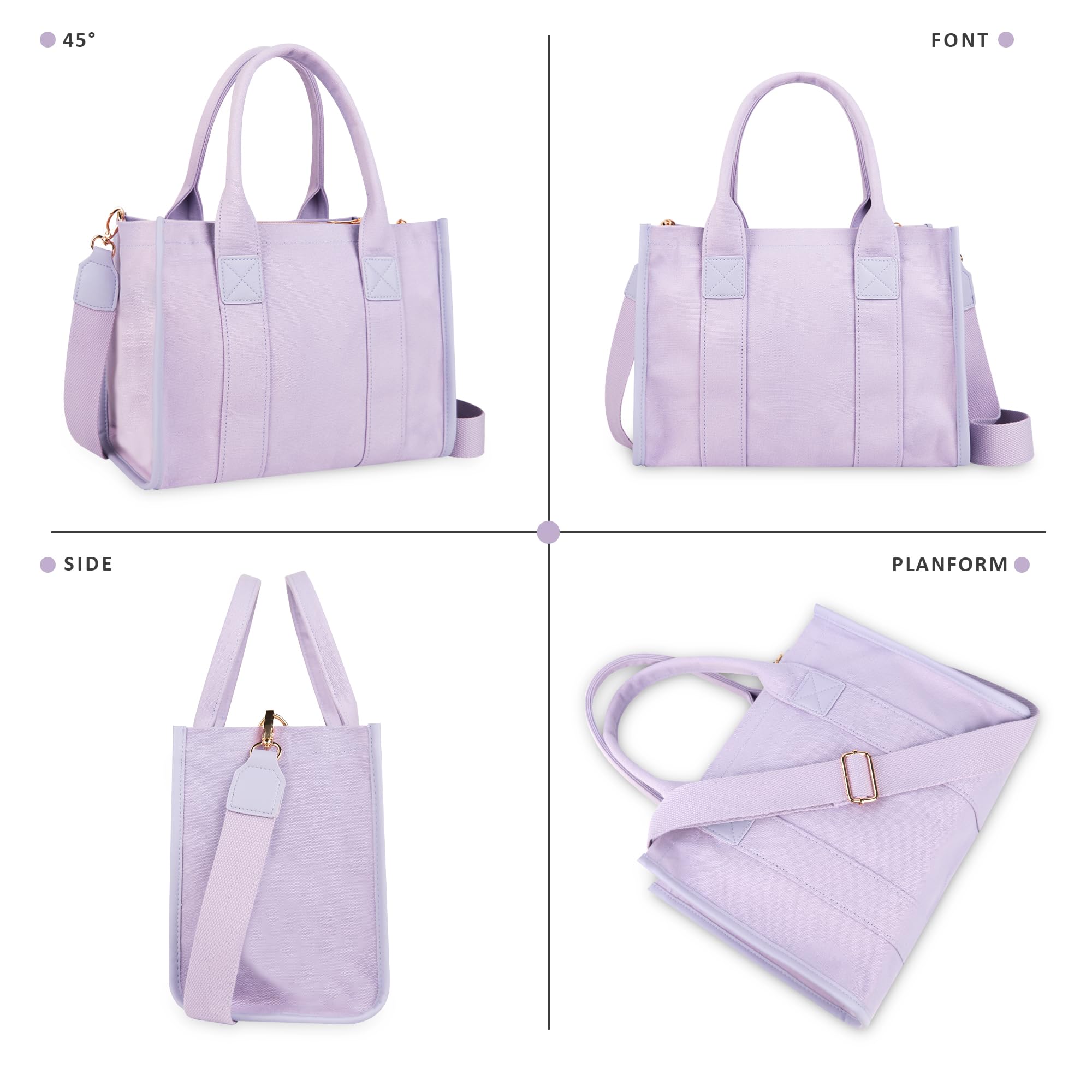Stylish Canvas Tote Bag for Women - Durable Crossbody & Top Handle Handbag - Perfect for Work, Travel, Shopping & Beach Days