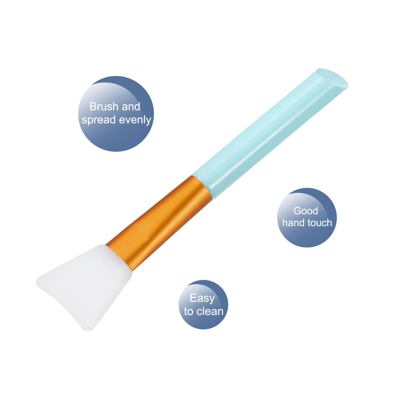 Meccanixity Silicone Epoxy Brushes Set of 4 - Pink, Blue, White & Yellow DIY Applicator Tools for Epoxy Resin Tumbler Making, Jewelry Crafting & Art Projects - Perfect for Resin Art, DIY Coasters & Creative Crafts
