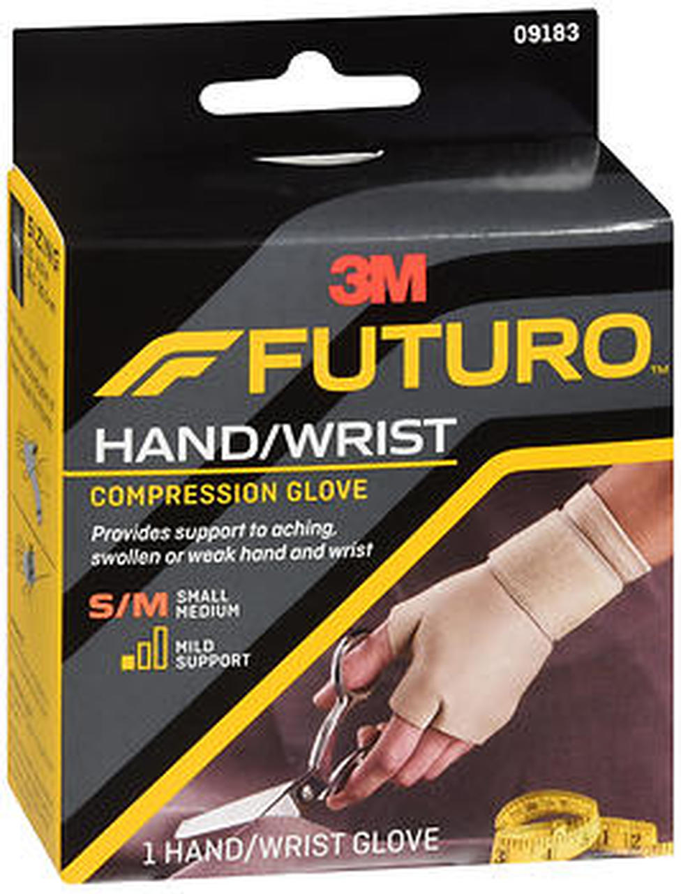 Futuro 09183EN Energizing Support Gloves (12-Pack) - Breathable Wrist Compression for Arthritis, Carpal Tunnel & Pain Relief - Ideal for Typing, Gaming & Daily Activities