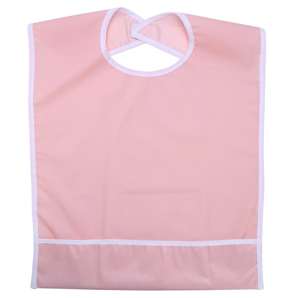 Waterproof Adult Bib for Mealtime - Durable & Reusable Elderly Bib with Adjustable Neck Strap - Perfect for Seniors, Disabled & Dementia Patients at Home or Care Facilities