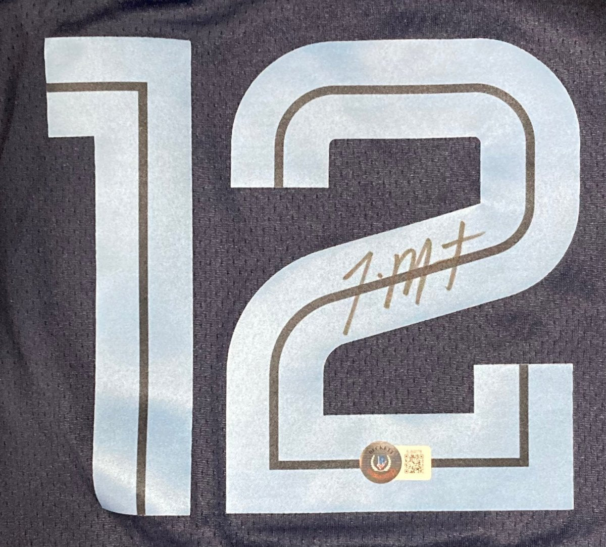 Authentic Ja Morant Signed Memphis Grizzlies Navy Blue Nike Swingman Jersey - Size 2XL - Limited Edition Collectible - Perfect for NBA Fans, Sports Memorabilia Collectors & Game Day Outfits
