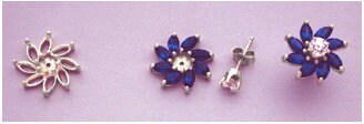 Solid Sterling Silver or 14kt Yellow/White Gold Marquise Ear Jacket for 3mm Stud Earrings | New & Made in USA | Elegant Everyday & Special Occasion Jewelry