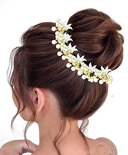 Elegant Pearl Hair Pins for Women - Wedding & Anniversary Hair Accessories (Pack of 8, White) | Perfect for Bridal Hairstyles, Prom, and Special Occasions