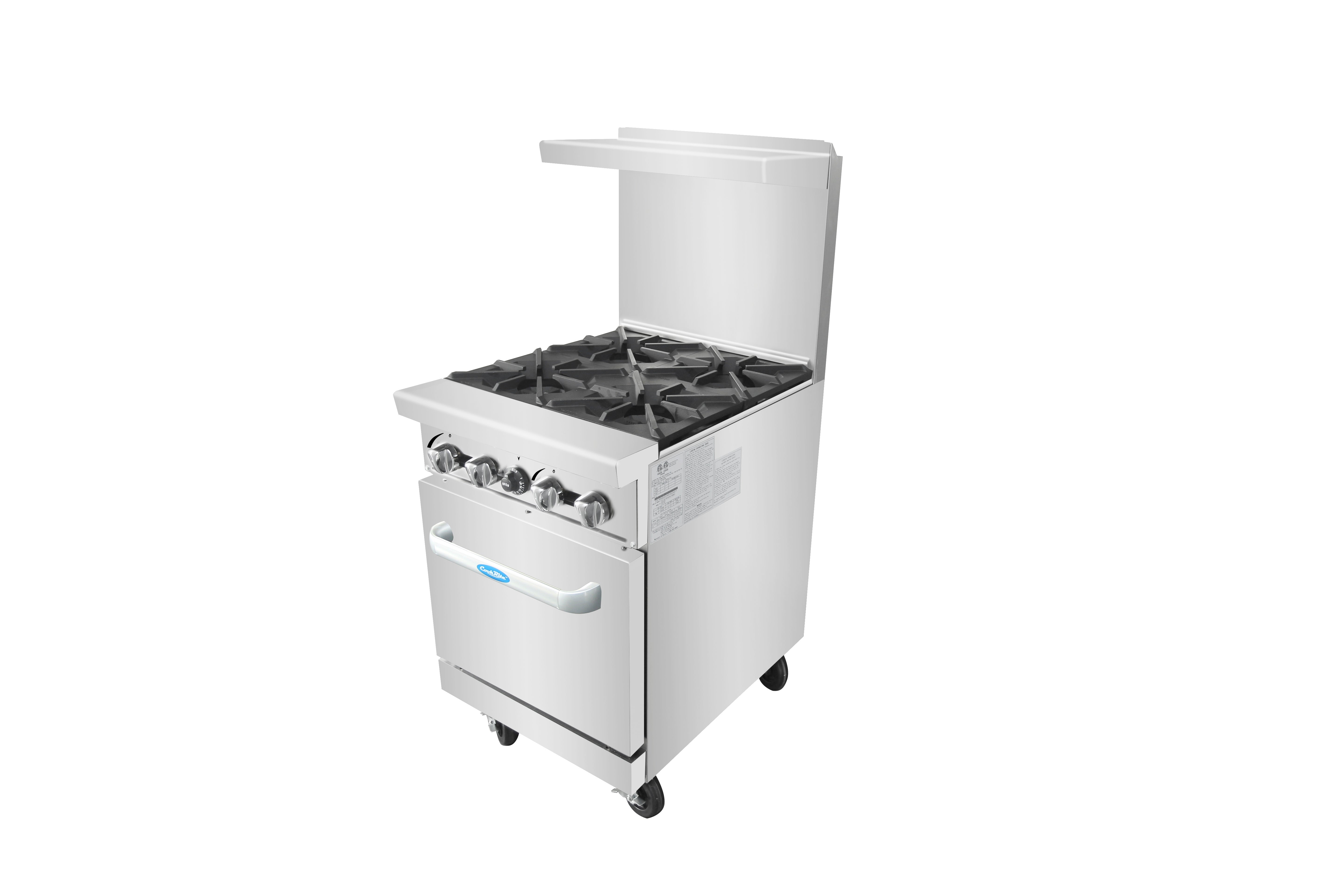 Atosa AGR 4B 24-Inch 4-Burner Commercial Gas Range - 155,000 BTU High Power for Restaurant & Catering - Perfect for Professional Kitchens, Food Trucks & Outdoor Cooking