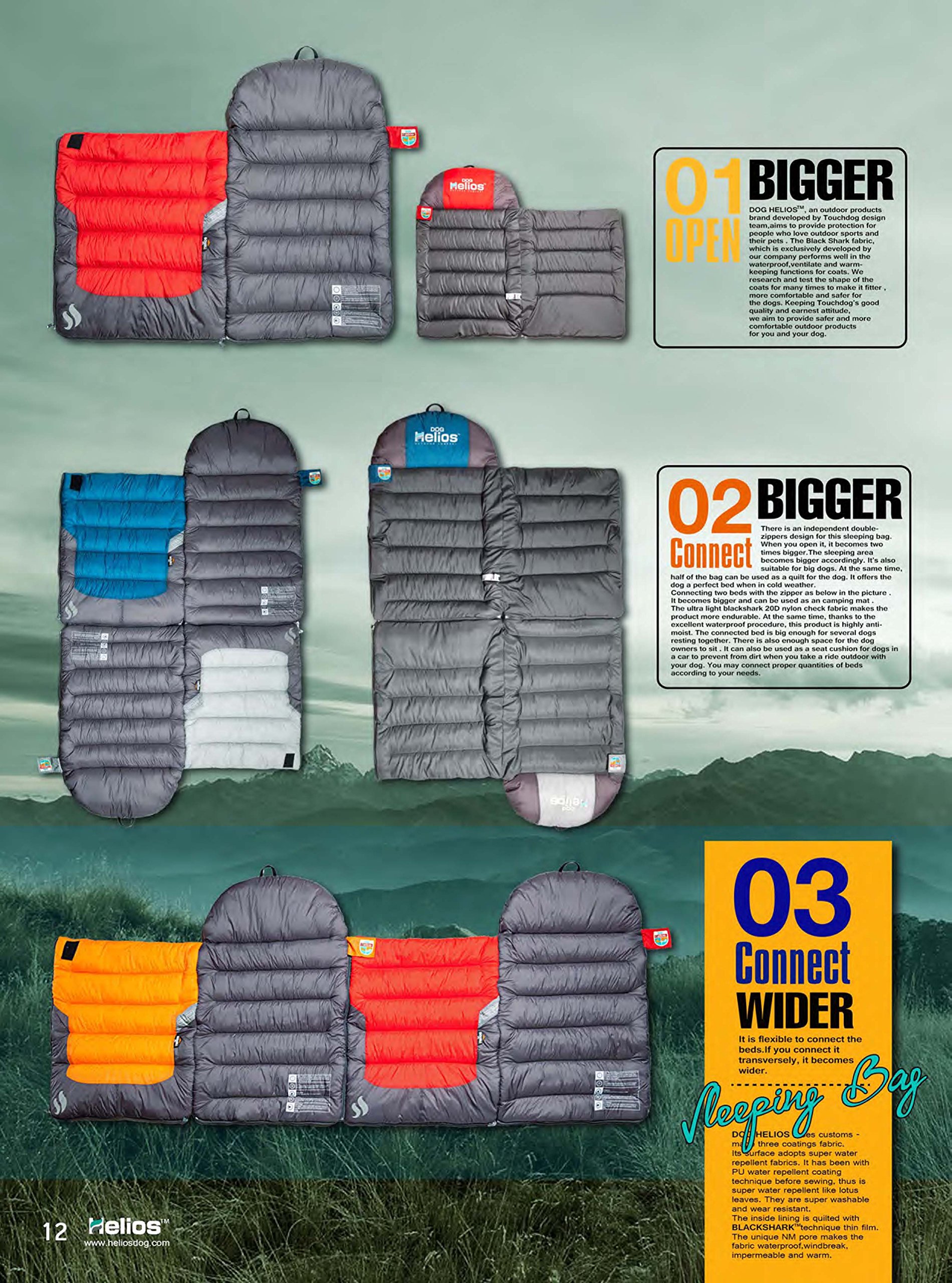 DOGHELIOS 'Trail-Barker' Waterproof Dog Bed - Multi-Surface Travel Mat with BlackShark Technology for Camping, RV & Outdoor Adventures - Light Grey & Dark Grey - One Size Fits Most Pets