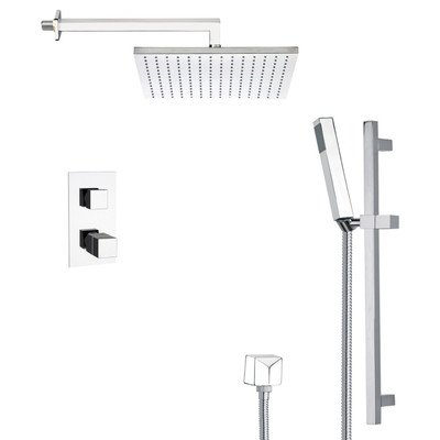 Rendino Thermostatic Shower Faucet - Temperature Control Shower Valve with Anti-Scald Safety - Perfect for Bathroom, Spa, and Luxury Home Renovation