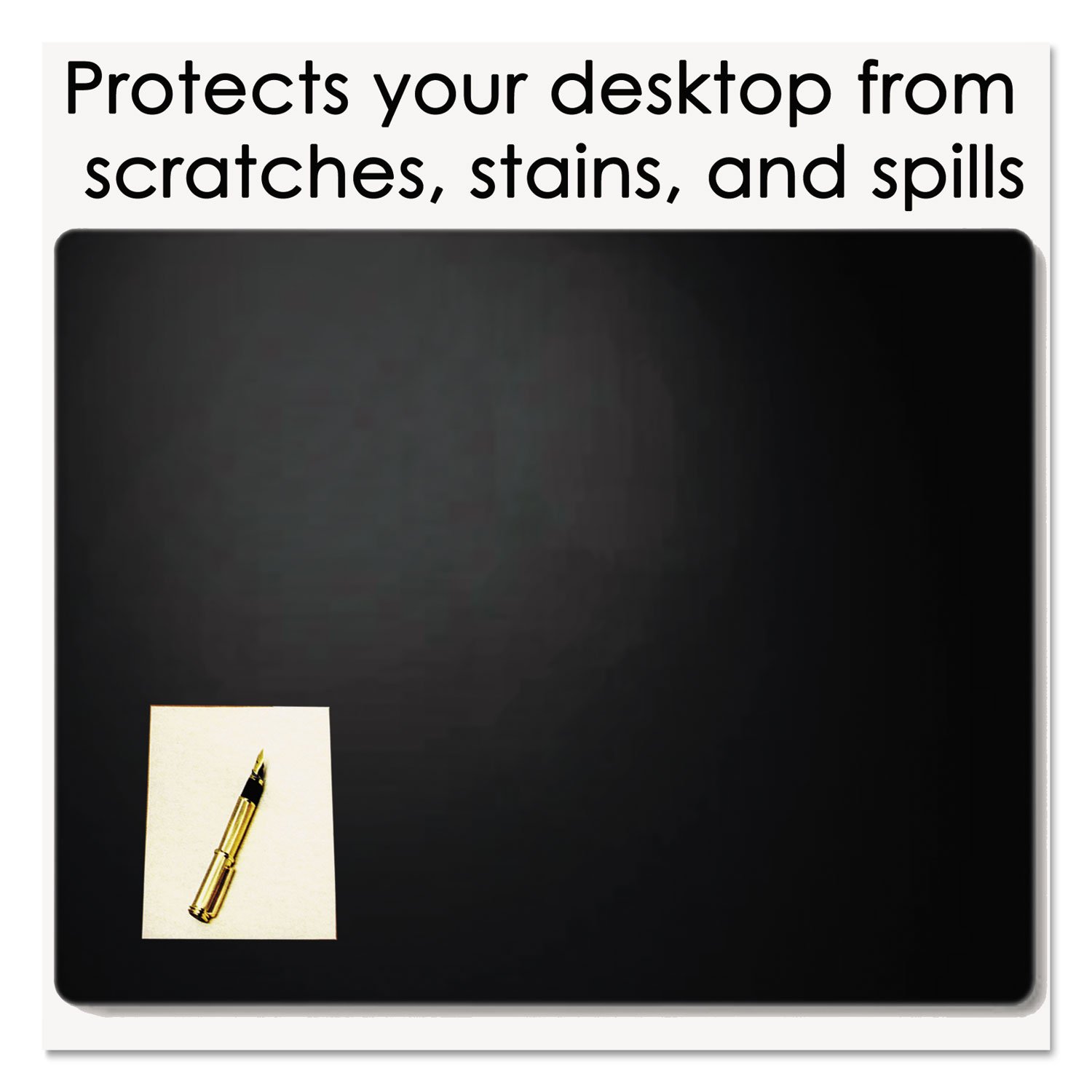 Premium Leather Desk Pad with Built-in Coaster - AOP2036LE - Waterproof Office Desk Protector for Writing, Mouse & Keyboard Use - Perfect for Home & Office Workspaces