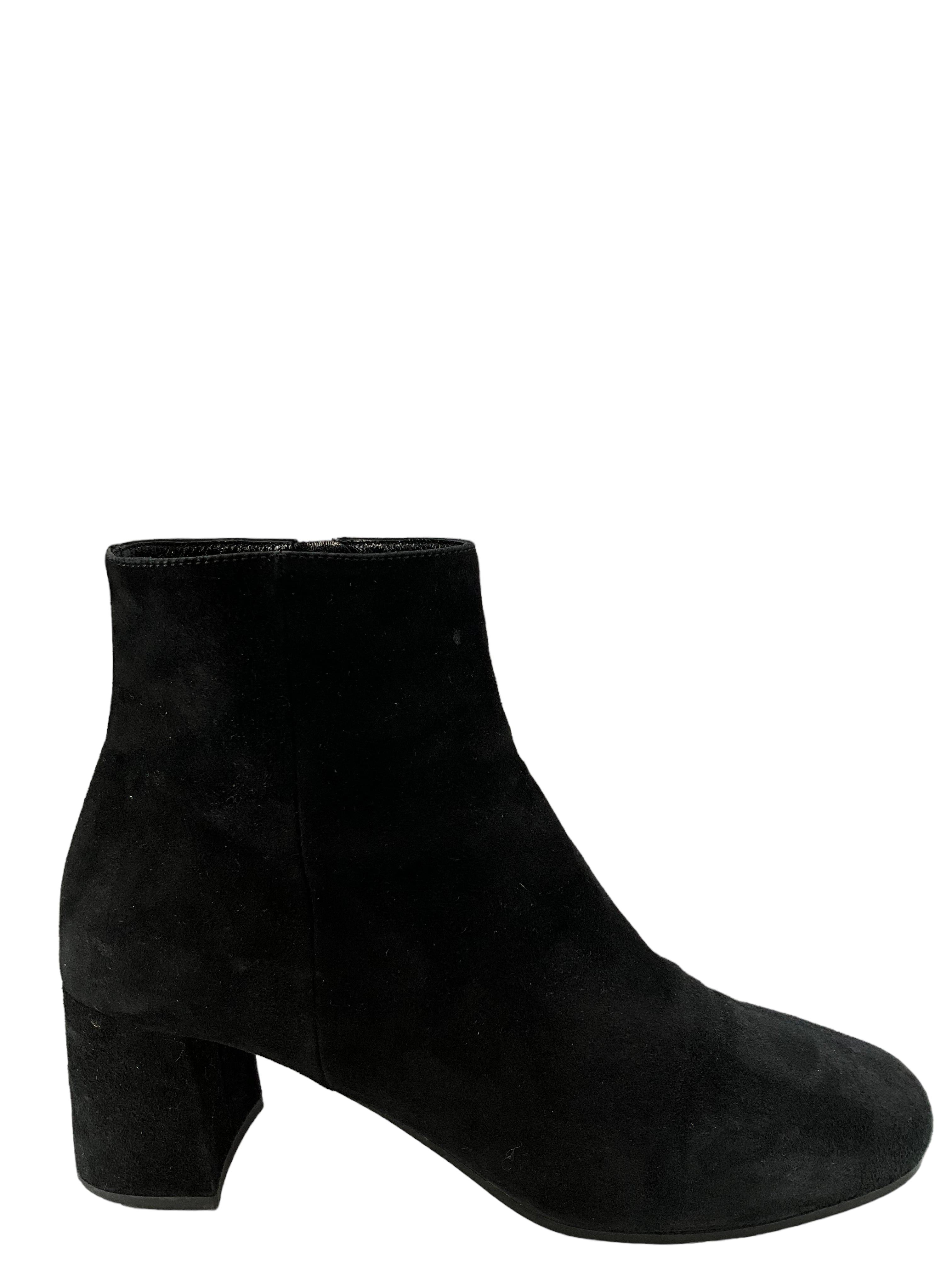 Prada Black Suede Ankle Boots Women's Size 6.5 - Luxury Designer Booties for Women, Perfect for Office, Party & Night Out