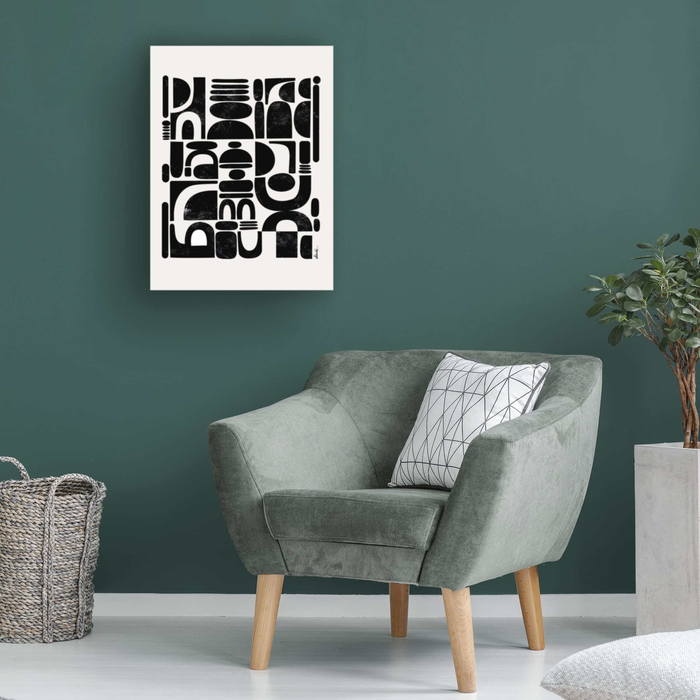 Trademark Fine Art 'Fragmented' Abstract Canvas Wall Art by Ishita Banerjee - Modern Home Decor for Living Room, Bedroom & Office