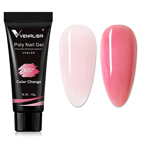 Venalisa Poly Builder Gel - 15g Professional Nail Extension Gel for Strong & Natural-Looking Nails (Color K57) | Perfect for Acrylic Nail Art, DIY Manicures & Salon Use