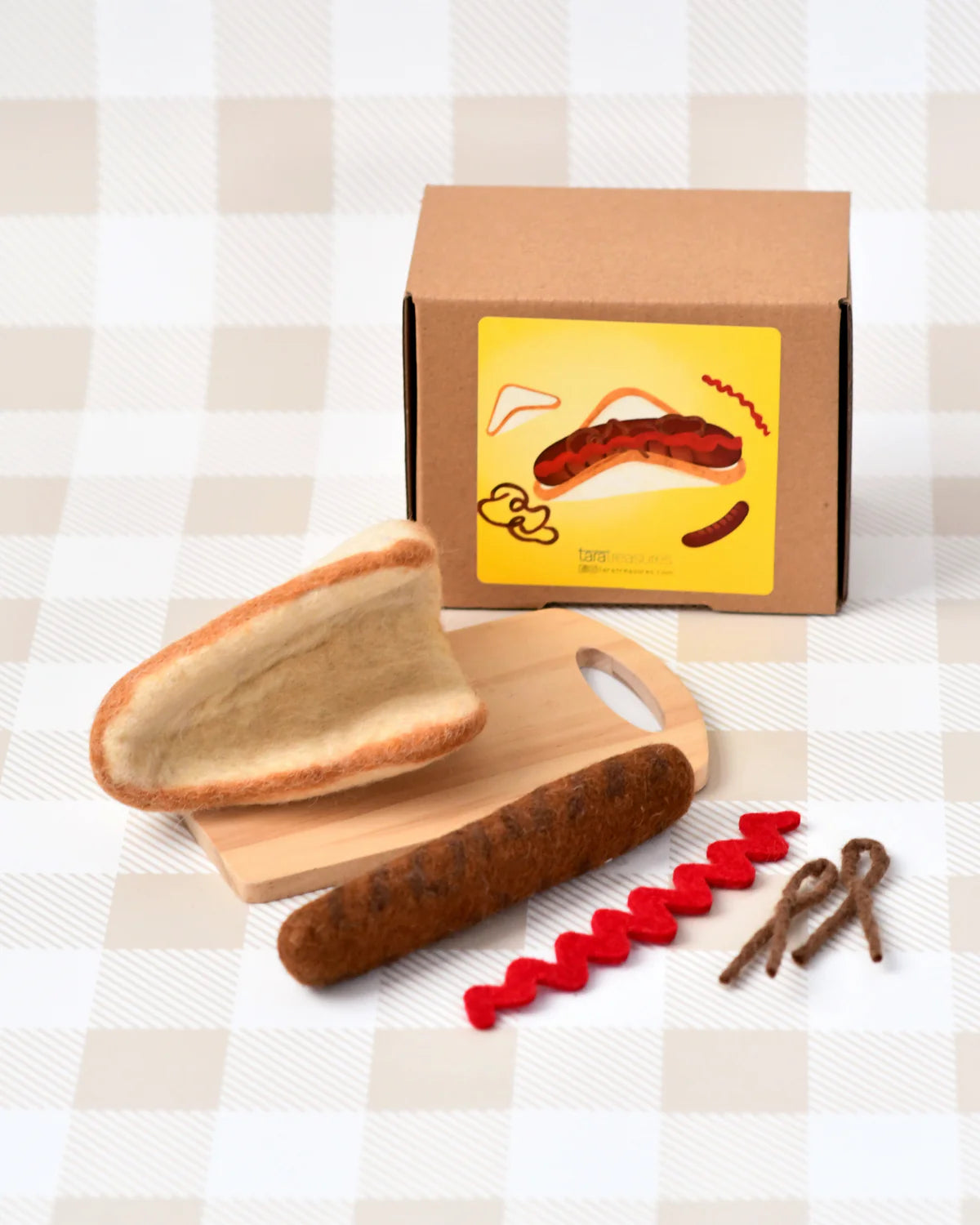 Snag Sausage Sizzle Set - Realistic Felt Play Food for Kids Pretend Cooking & BBQ Party Games | Perfect for Preschool Learning, Role Play, and Kitchen Toy Collections