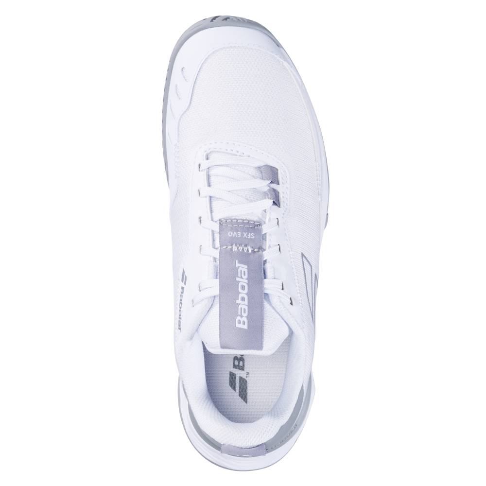 Babolat SFX EVO Women's Tennis Shoes - White | Lightweight & Supportive Court Shoes for Women | Perfect for Tennis, Pickleball & Casual Wear