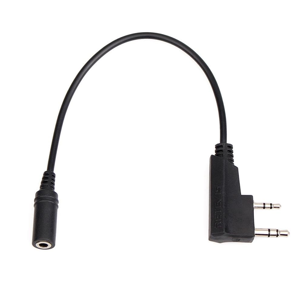 Kenwood RT21 RT22 RT24 RT27 H777 2 Pin to 3.5mm Female Audio Adapter Cable - TCK01 Earpiece Connector for Two-Way Radios & Walkie Talkies | Perfect for Communication, Security, and Outdoor Activities