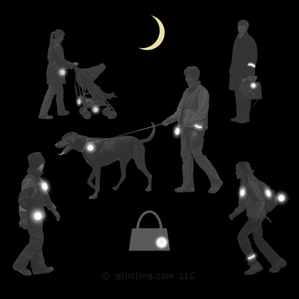 Funflector Safety Reflectors - High Visibility Reflective Gear for Outdoor Activities - Basic Shapes for Jackets, Bags, Backpacks, Strollers & Wheelchairs - Made in USA - Perfect for Night Running, Cycling, Walking & Safety Visibility