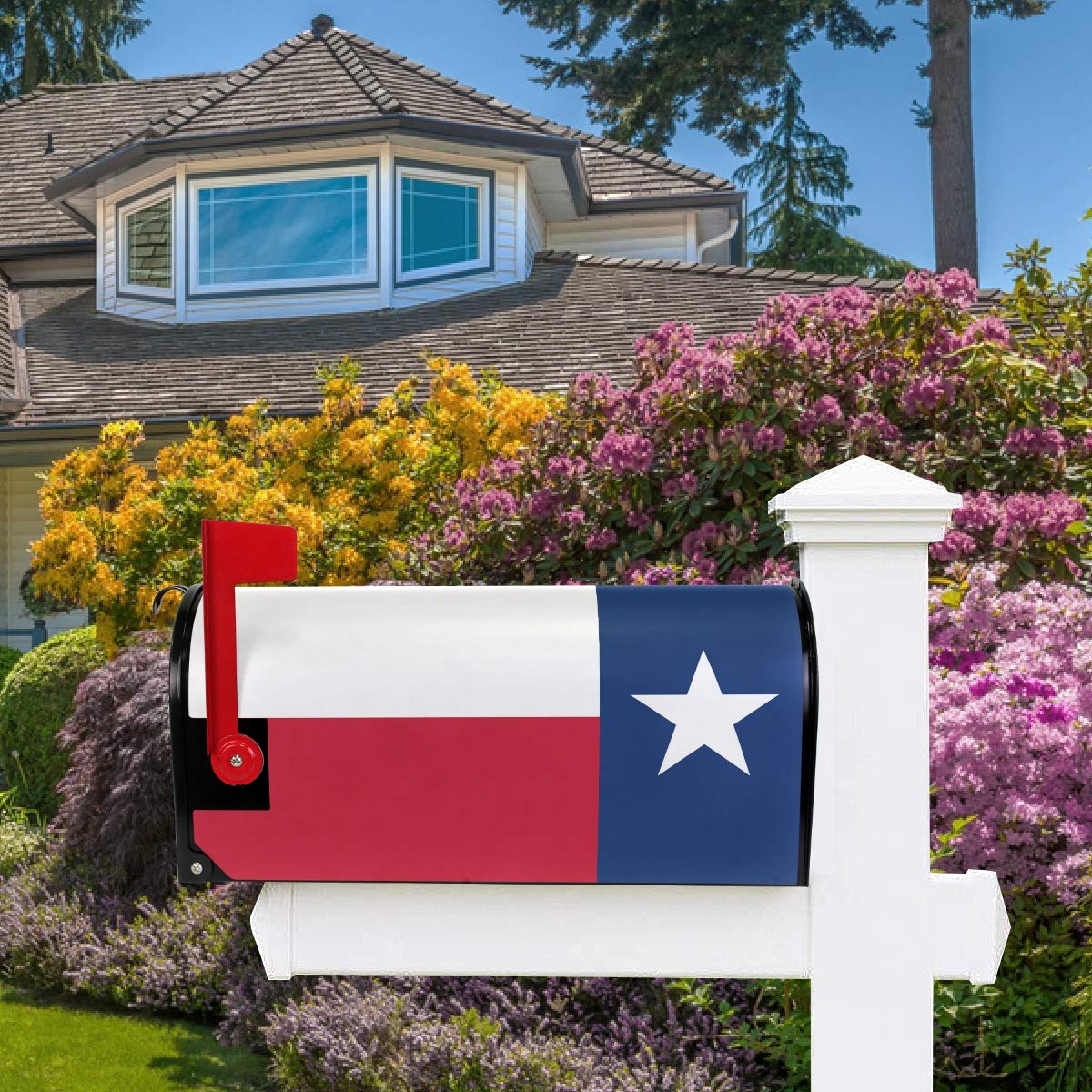 Texas State Flag Mailbox Cover - Magnetic, Weather-Resistant, 21